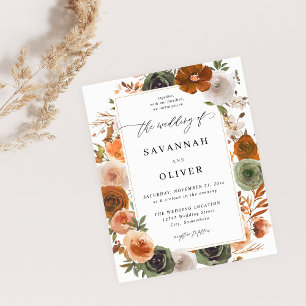 Budget Grün & Terrakotta Florale Hochzeit S2 -WEI Flyer
