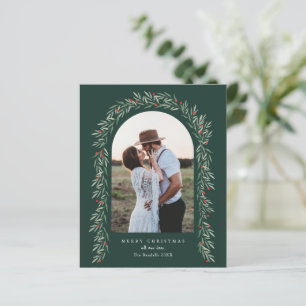 Budget Grünbogen Elegante Foto-Weihnachtskarte