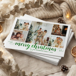 BUDGET Grüne Frohe Weihnachten Herz Schrift 5 Foto Mitteilungskarte