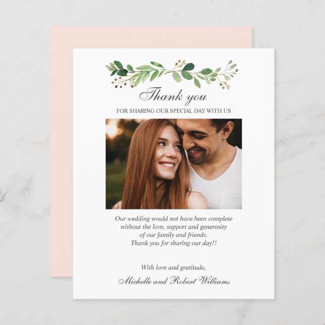 BUDGET Grüne Sommer Frühling Foto DANKE (Vorne/Hinten)