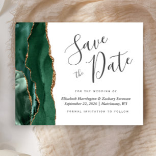 Budget Grünes Gold Achat Hochzeit Save the Date