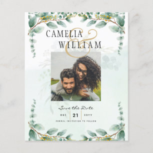 BUDGET Grünpflanzen FOTO Hochzeit Termin Erinnerun Flyer