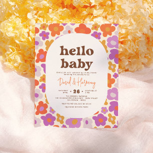 Budget Hallo Baby Retro Orange Gänseblümchen-Baby-