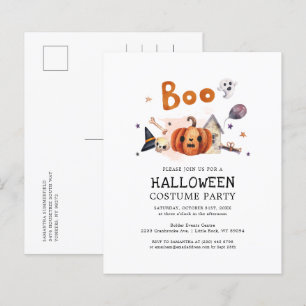 Budget Halloween-Kürbiskostüm-Party-Einladung