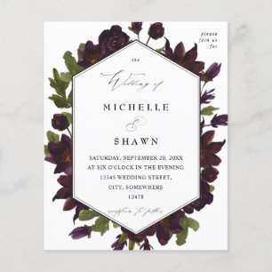Budget Halloween Lila Blumenhochzeit Flyer