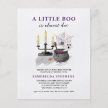Budget Halloween Little Boo Baby Dusche Einladung