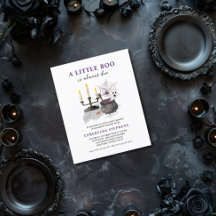 Budget Halloween Little Boo Baby Dusche Einladung