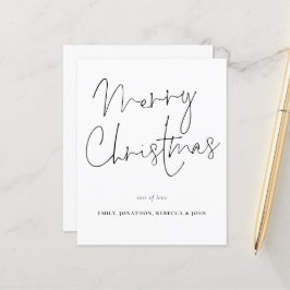 Budget Handgeschriebener Stil Frohe Weihnachtskart