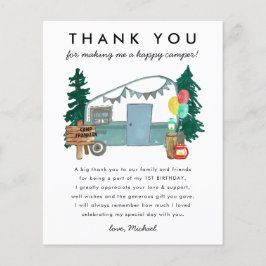 Budget Happy Camper Camping Danke Geburtstag