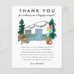 Budget Happy Camper Camping Danke Geburtstag
