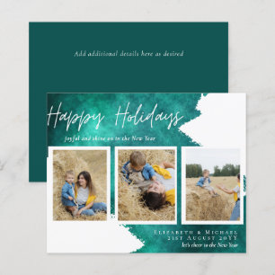 Budget Happy Holidays Fotokarten Abstrakt Moderne