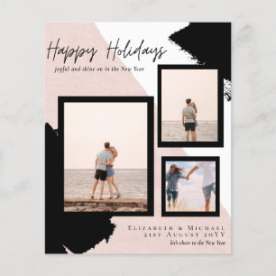 Budget Happy Holidays Fotokarten Abstrakt Moderne Flyer