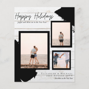 Budget Happy Holidays Fotokarten Abstrakt Moderne Flyer