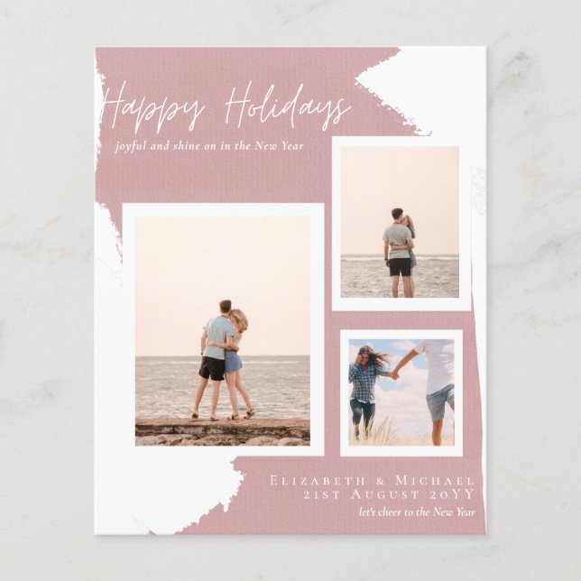 Budget Happy Holidays Fotokarten Abstrakt Moderne Flyer