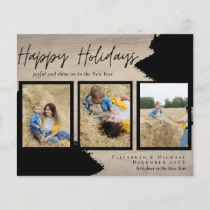 Budget Happy Holidays Fotokarten Abstrakt Moderne Flyer