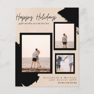 Budget Happy Holidays Fotokarten Abstrakt Moderne Flyer
