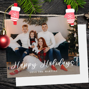 Budget Happy Holidays Fun Script Foto - White BK