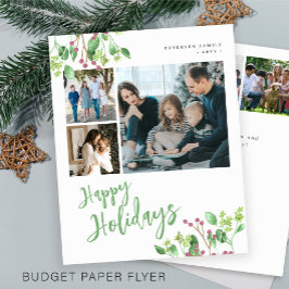 Budget Happy Holidays Green Foto Flyer