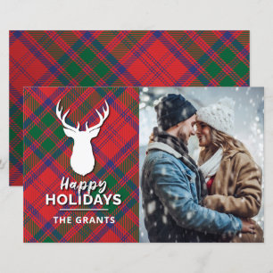 Budget Happy Holidays Red Green Kariert Tartan Fot