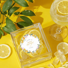 Budget Hauptdruck-Zitronenkranz-Junggesellinnenabs Runder Aufkleber