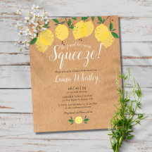 Budget Hauptpresse Lemon Bridal Dusche Einladung