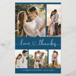 Budget Heart Script Collage Wedding Dankeschön Kar