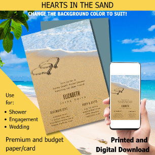 BUDGET Hearts in Sand Sommer Strand Brautparty 