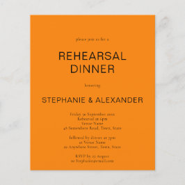 Budget Herbst Orange Probe Dinner Einladung