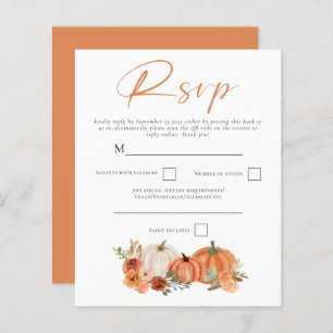 Budget Herbst Pumpkins QR Code Wedding RSVP