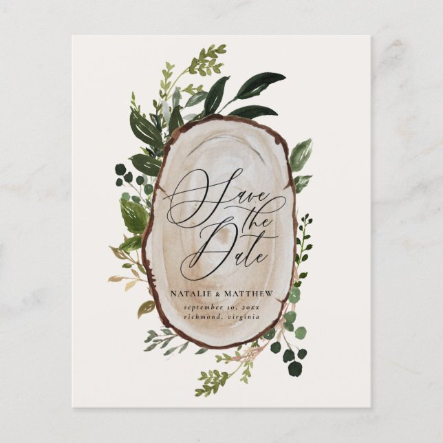 Budget Herbst rustikale Bauernhochzeit Ankündigung Flyer (Vorne)