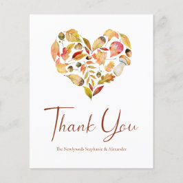 Budget Herbstleaves Hochzeit Danke Karte