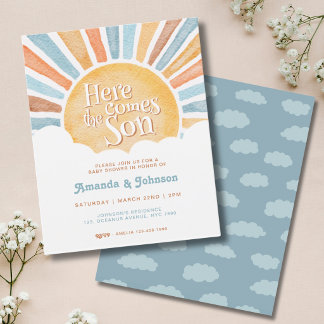 Budget Here Comes the Son Boho Baby Shower