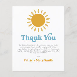 Budget Hier kommt der Sohn Baby Dusche danke Ihnen