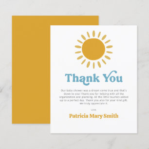 Budget Hier kommt der Sohn Baby Dusche danke Ihnen