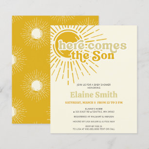 Budget Hier kommt der Sohn Retro Junge Dusche