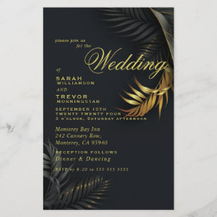 Budget Hochzeit Atemberaubend Schwarz und Gold Fer