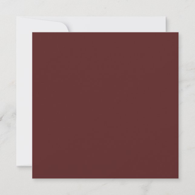 BUDGET Hochzeit Burgundy Deep Red Monochrome Text Einladung (Vorderseite)