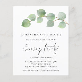 BUDGET Hochzeit Eukalyptus Abend Party Einladung