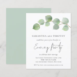 BUDGET Hochzeit Eukalyptus Abend Party Einladung