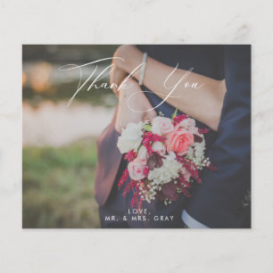 BUDGET Hochzeit Foto Danksagungskarte Flyer