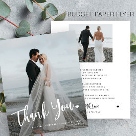 Budget Hochzeit Foto Overlay 2 Foto danke Flyer