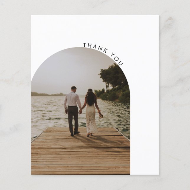 BUDGET Hochzeit Foto Vielen Dank Card Flyer (Vorne)