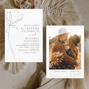 Budget Hochzeit Minimalistisch Terracotta Foto Flo Flyer