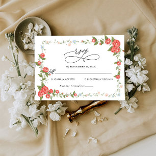Budget-Hochzeit-RSVP-Karte RSVP Karte