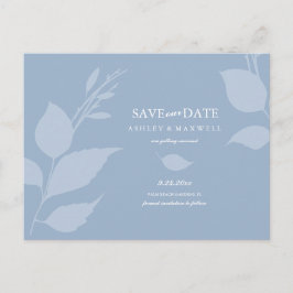 Budget Hochzeit speichern das Datum trostlos blau Ankündigungspostkarte