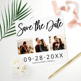 Budget Hochzeit speichern Datum 3 Foto Collage