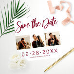 Budget Hochzeit speichern Datum 3 Foto Collage<br><div class="desc">BITTE BEACHTEN SIE: Dieses Budget beinhaltet Save the Date keine Umschläge,  kann auf 12x18 Einladungen oder Postkarten übertragen werden.</div>