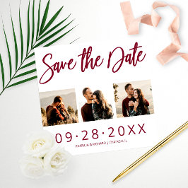 Budget Hochzeit speichern Datum 3 Foto Collage