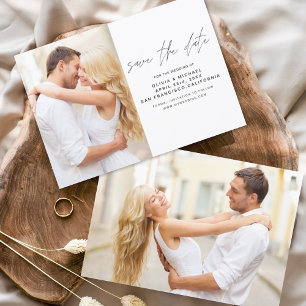 Budget Hochzeit Speichern Sie das Date Foto Minima