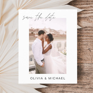 Budget Hochzeit Speichern Sie das Date Foto Minima